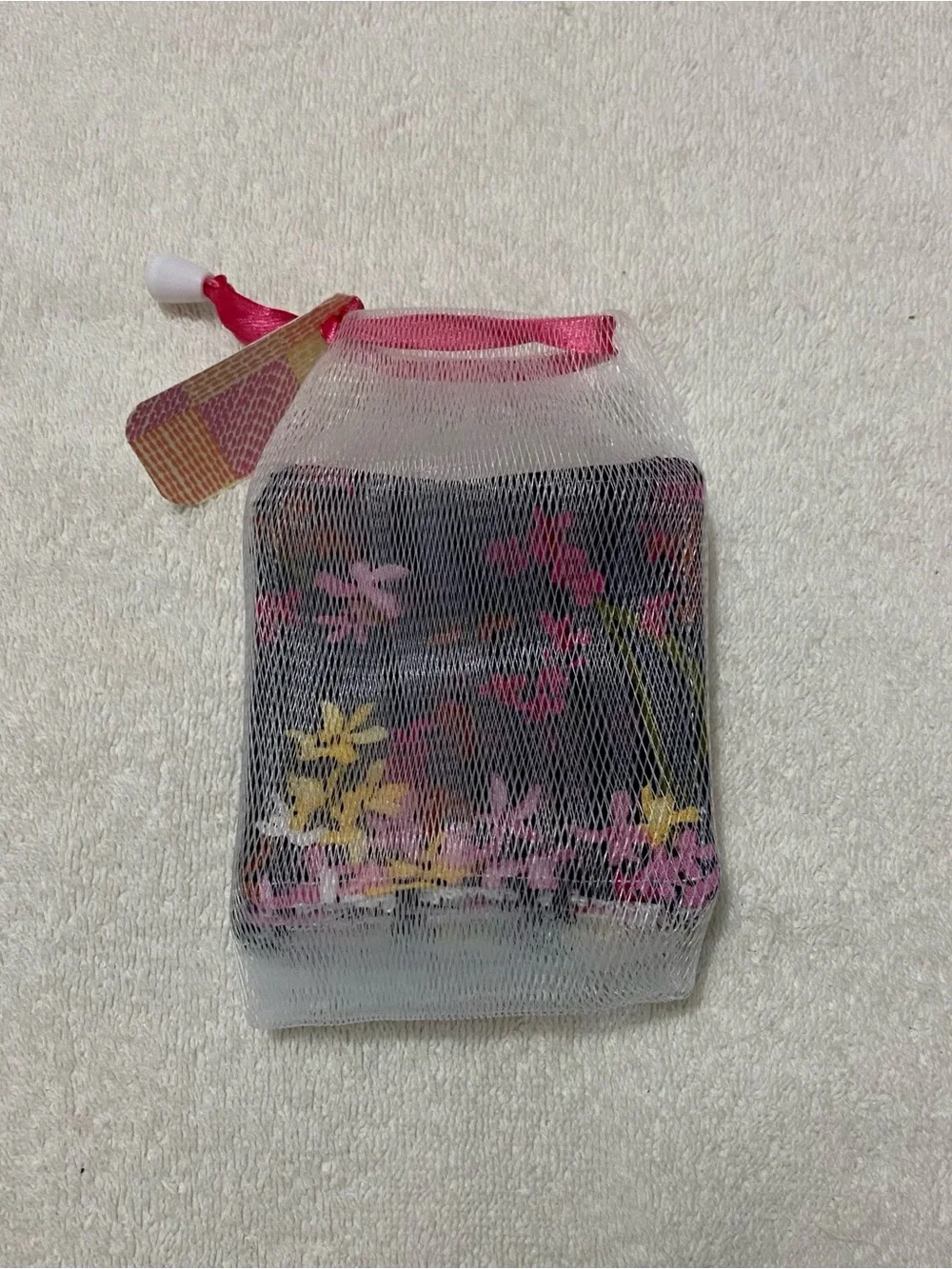 Reusable makeup remover pads with floral print